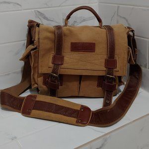 Backpacker Canvas Satchel with Padded Insert